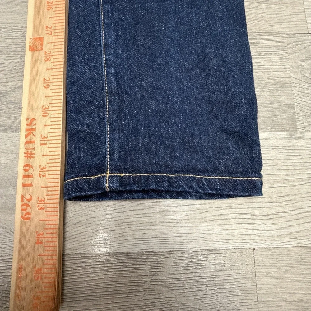 Flint & Tinder 365 Jeans Mens 31x33 Slim Blue White Oak Cone Denim Dark Wash